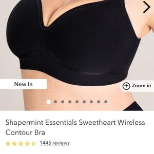 Shapermint Essentials Black Sweetheart Wireless Bra